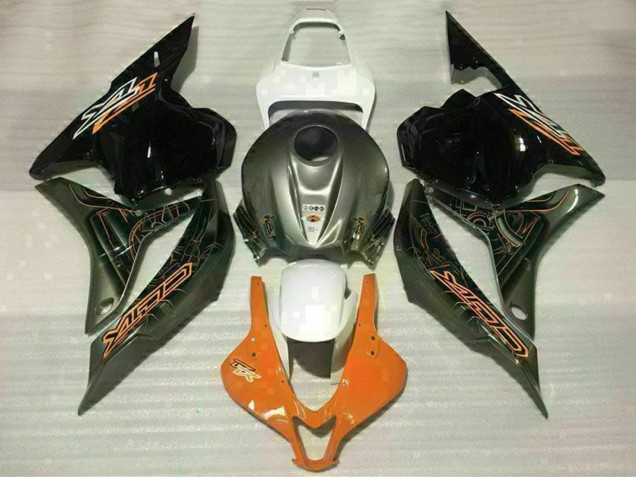 Migliori Carena Moto Honda CBR600RR 2009-2012 - Bianco Arancia Nero Lucido