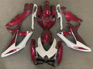 Migliori Carene Moto Suzuki GSXR 600 / GSXR 750 2008-2010 - Bianco Rosso OEM Stile