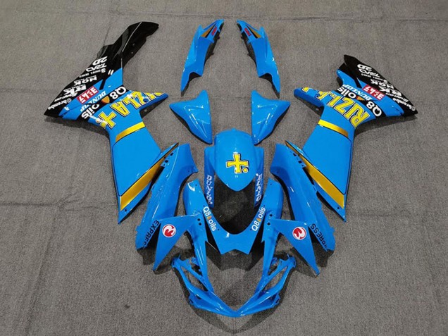 Migliori Carene Moto Suzuki GSXR 600 / GSXR 750 2011-2024 - Blu Giallo Oro Nero Rizla
