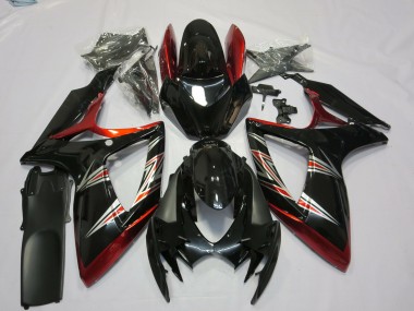 Migliori Carene Moto Suzuki GSXR 600 / GSXR 750 2006-2007 - Rosso Nero Lucido