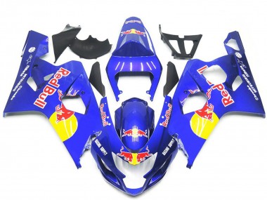 Migliori Carene Moto Suzuki GSXR 600 / GSXR 750 2004-2005 - Blu Giallo Red Bull Stile