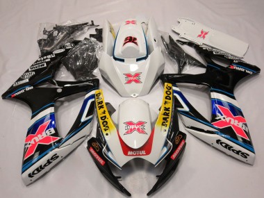 Migliori Carene Moto Suzuki GSXR 600 / GSXR 750 2006-2007 - Bianco Rosso Blu Giallo Dark Dog X 76 BRUX