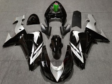 Migliori Carene Moto Kawasaki ZX10R 2006-2007 - Nero Lucido Argento