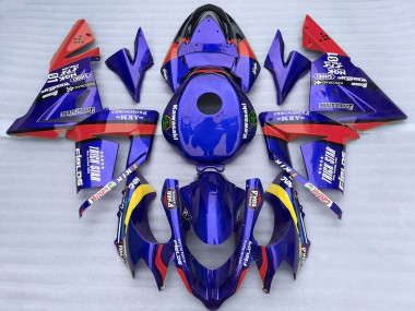 Migliori Carene Moto Kawasaki ZX10R 2004-2005 - Blu Rosso Trick Star