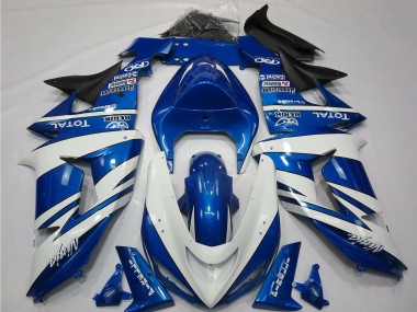 Migliori Carene Moto Kawasaki ZX10R 2006-2007 - Blu Bianco Nero