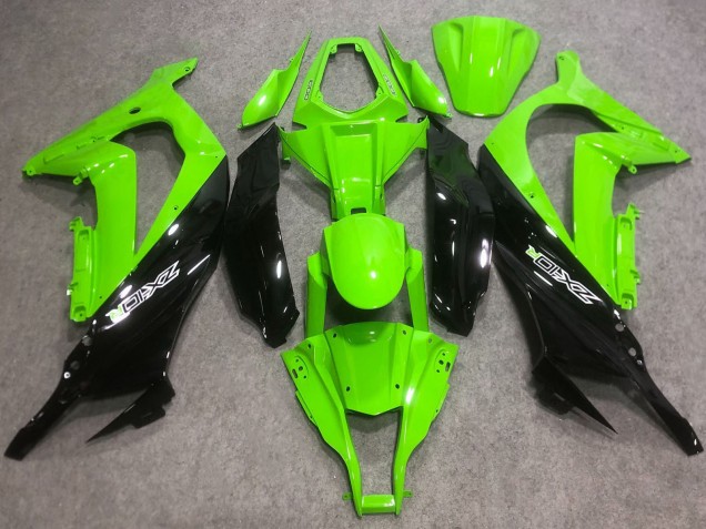Migliori Carene Moto ABS Kawasaki ZX10R 2016-2020 - Verde Nero Lucido