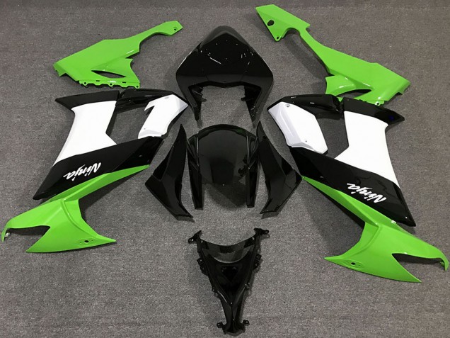 Migliori Carene Moto Kawasaki ZX10R 2008-2010 - Verde Bianco Nero