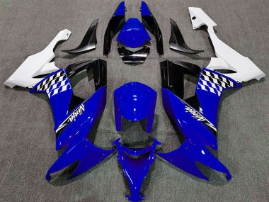 Migliori Carene Moto Kawasaki ZX10R 2008-2010 - Bianco Blu Nero