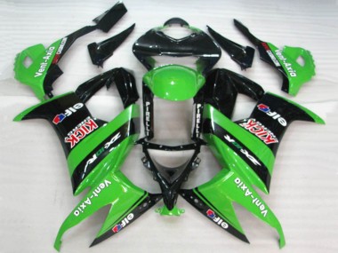 Migliori Carene Moto Kawasaki ZX10R 2008-2010 - Verde Nero Rosso Kick Elf Vent-Axia
