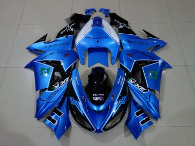 Migliori Carene Moto Kawasaki ZX10R 2006-2007 - Blu Liquido Nero Lucido