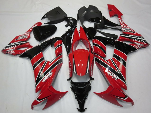 Migliori Carene Moto Kawasaki ZX10R 2008-2010 - Rosso Nero