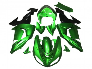 Migliori Carene Moto Kawasaki ZX10R 2006-2007 - Verde Nero Lucido