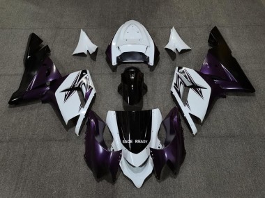 Migliori Carene Moto Kawasaki ZX10R 2004-2005 - Bianco Viola Nero