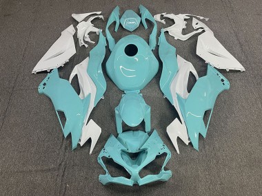 Migliori Carene Moto Kawasaki ZX6R 2019-2022 - Bianco Blu Acqua