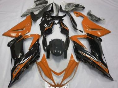Migliori Carene Moto Kawasaki ZX6R 2013-2018 - Arancia Nero Lucido