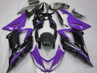 Migliori Carene Moto Kawasaki ZX6R 2013-2018 - Viola Nero Lucido