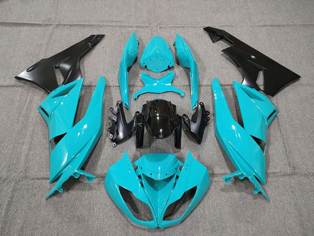 Migliori Kit Carena Moto Kawasaki ZX6R 2009-2012 - Blu Nero Lucido