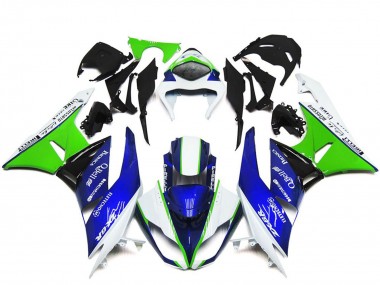 Migliori Carene Moto Kawasaki ZX6R 2009-2012 - Bianco Verde Blu Nero