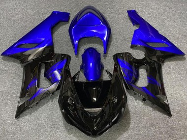 Migliori Carene Moto Kawasaki ZX6R 2005-2006 - Blu Nero Lucido