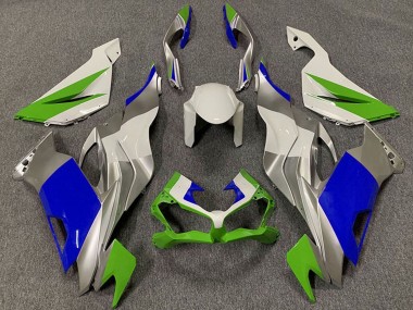 Migliori Carene Moto Kawasaki ZX6R 2019-2022 - Bianco Argento Verde Blu