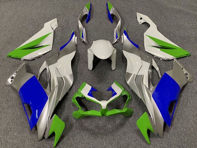 Migliori Carene Moto Kawasaki ZX6R 2019-2022 - Bianco Argento Verde Blu