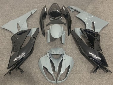 Migliori Carene Moto Kawasaki ZX6R 2009-2012 - Grigio Nero Lucido