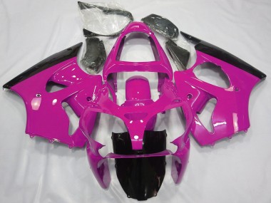 Migliori Carene Moto Kawasaki ZX6R 2000-2002 - Rosa Nero Lucido