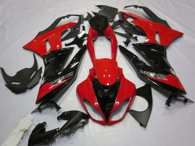 Migliori Carene Moto Kawasaki ZX6R 2009-2012 - Rosso Nero Lucido
