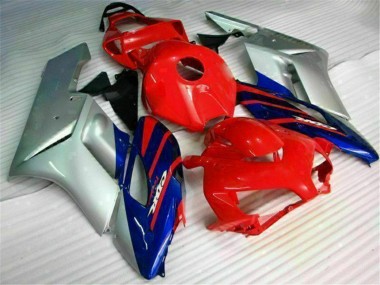 Migliori Carena Moto Honda CBR1000RR 2004-2005 - Argento Rosso Blu Nero Banda