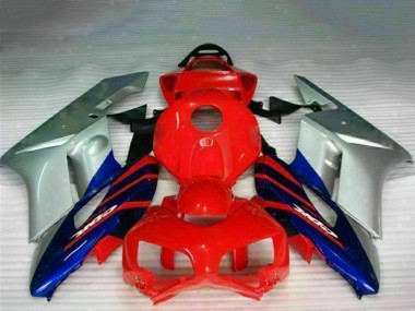 Migliori Carena Moto Honda CBR1000RR 2004-2005 - Argento Rosso Blu Nero Banda