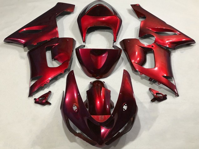 Migliori Carene Moto Kawasaki ZX6R 2005-2006 - Metallico Rosso