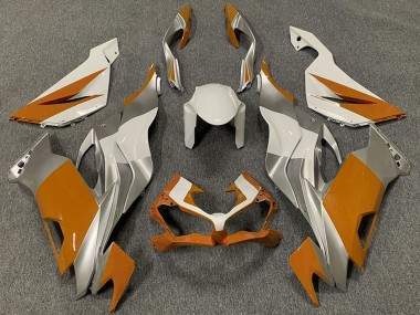 Migliori Carene Moto Kawasaki ZX6R 2019-2022 - Bianco Argento Arancia