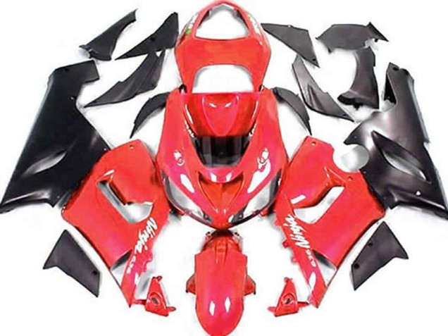 Migliori Carene Moto Kawasaki ZX6R 2005-2006 - Rosso Nero Opaco