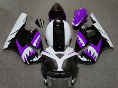 Migliori Carene Moto Kawasaki ZX12R 2002-2006 - Viola Nero Bianco Squalo