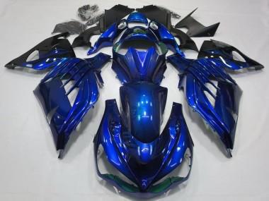 Migliori Carene Moto Kawasaki ZX14R 2012-2024 - Blu Nero Lucido