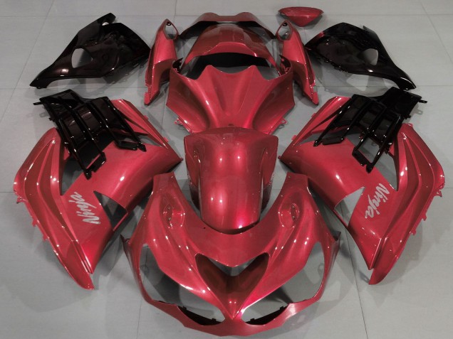 Migliori Carene Moto Kawasaki ZX14R ZZR1400 2012-2024 - Rosso Nero