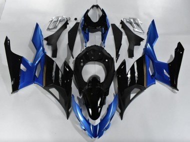 Migliori Carene Moto Kawasaki Ninja 400 2018-2024 - Blu Nero Lucido