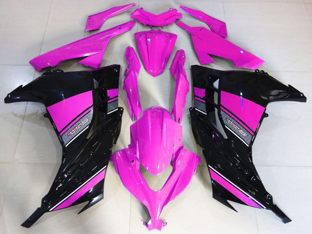 Migliori Carene Moto Kawasaki Ninja 300 2013-2017 - Rosa Nero