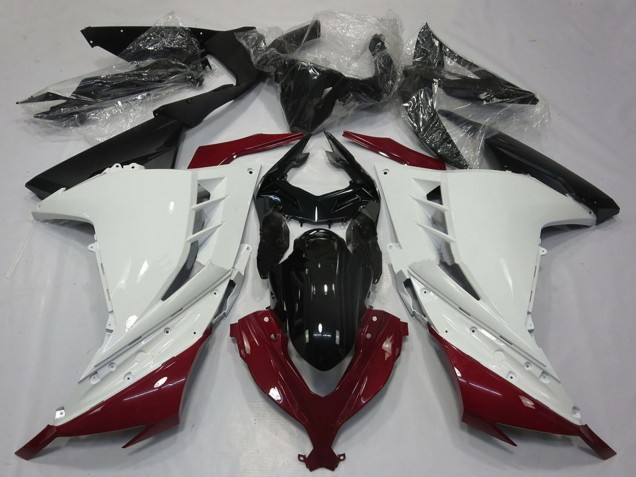 Migliori Carene Moto Kawasaki Ninja 300 2013-2017 - Bianco Rosso Bordeaux Nero