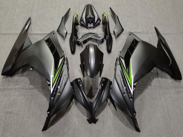 Migliori Carene Moto Kawasaki Ninja 300 2013-2017 - Nero Opaco Verde