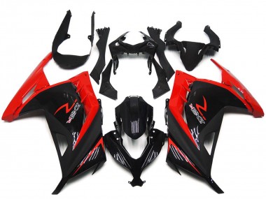 Migliori Carene Moto Kawasaki Ninja 300 2013-2024 - Rosso Nero Lucido