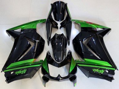 Migliori Carene Moto Kawasaki Ninja 250 2008-2012 - Verde Nero Lucido