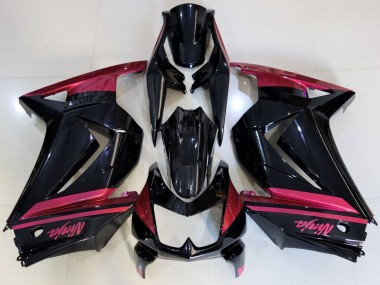 Migliori Carene Moto Kawasaki Ninja 250 2008-2012 - Nero Lucido Rosso