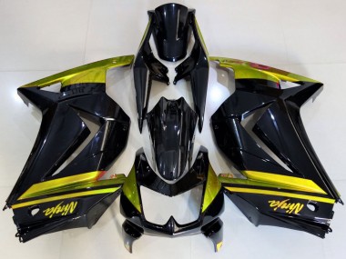 Migliori Carene Moto Kawasaki Ninja 250 2008-2012 - Nero Lucido Giallo