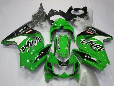 Migliori Carene Moto Kawasaki Ninja 250 2008-2012 - Verde Bianco Nero