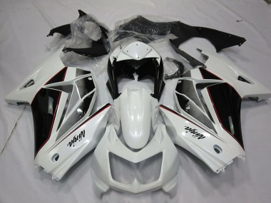 Migliori Carene Moto Kawasaki Ninja 250 2008-2012 - Bianco Nero Lucido
