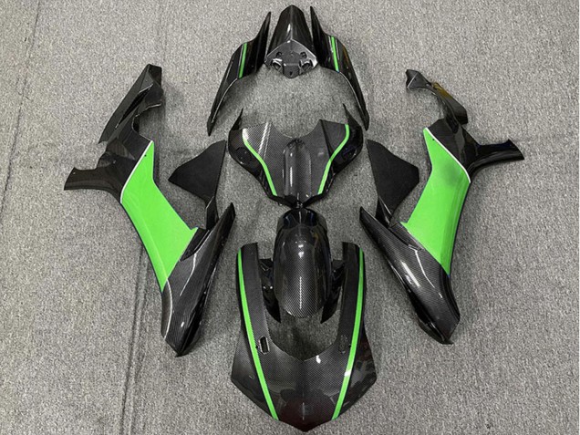 Migliori Carene Moto Yamaha R1 2015-2019 - Fibra di Carbonio Verde