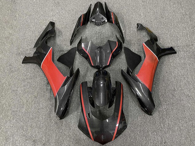 Migliori Carene Moto Yamaha R1 2015-2019 - Fibra di Carbonio Rosso