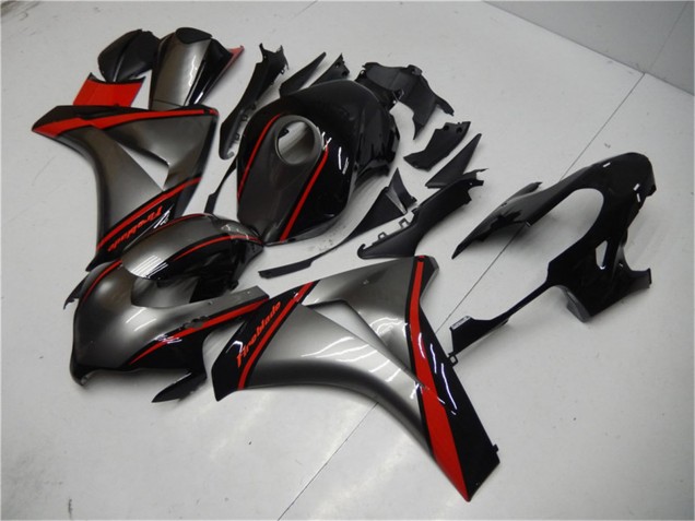 Migliori Carena Moto Honda CBR1000RR 2008-2011 - Grigio Rosso Nero Lucido