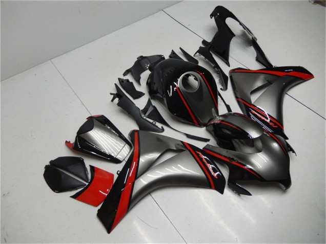 Migliori Carena Moto Honda CBR1000RR 2008-2011 - Grigio Rosso Nero Lucido
